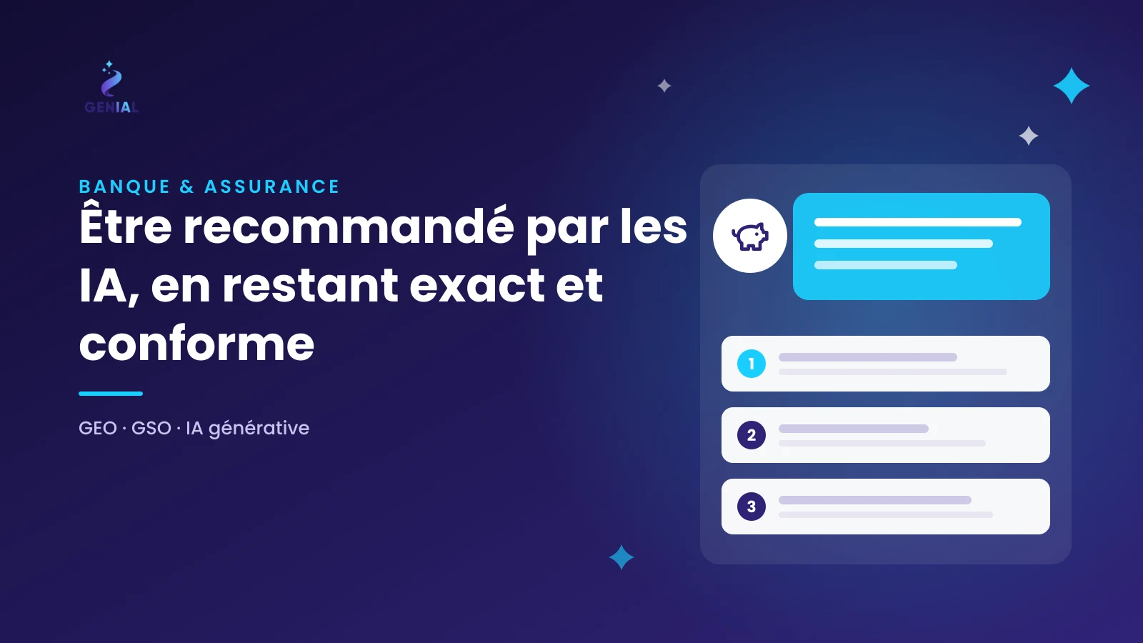 GEO et GSO en banque et assurance : être recommandé par les IA