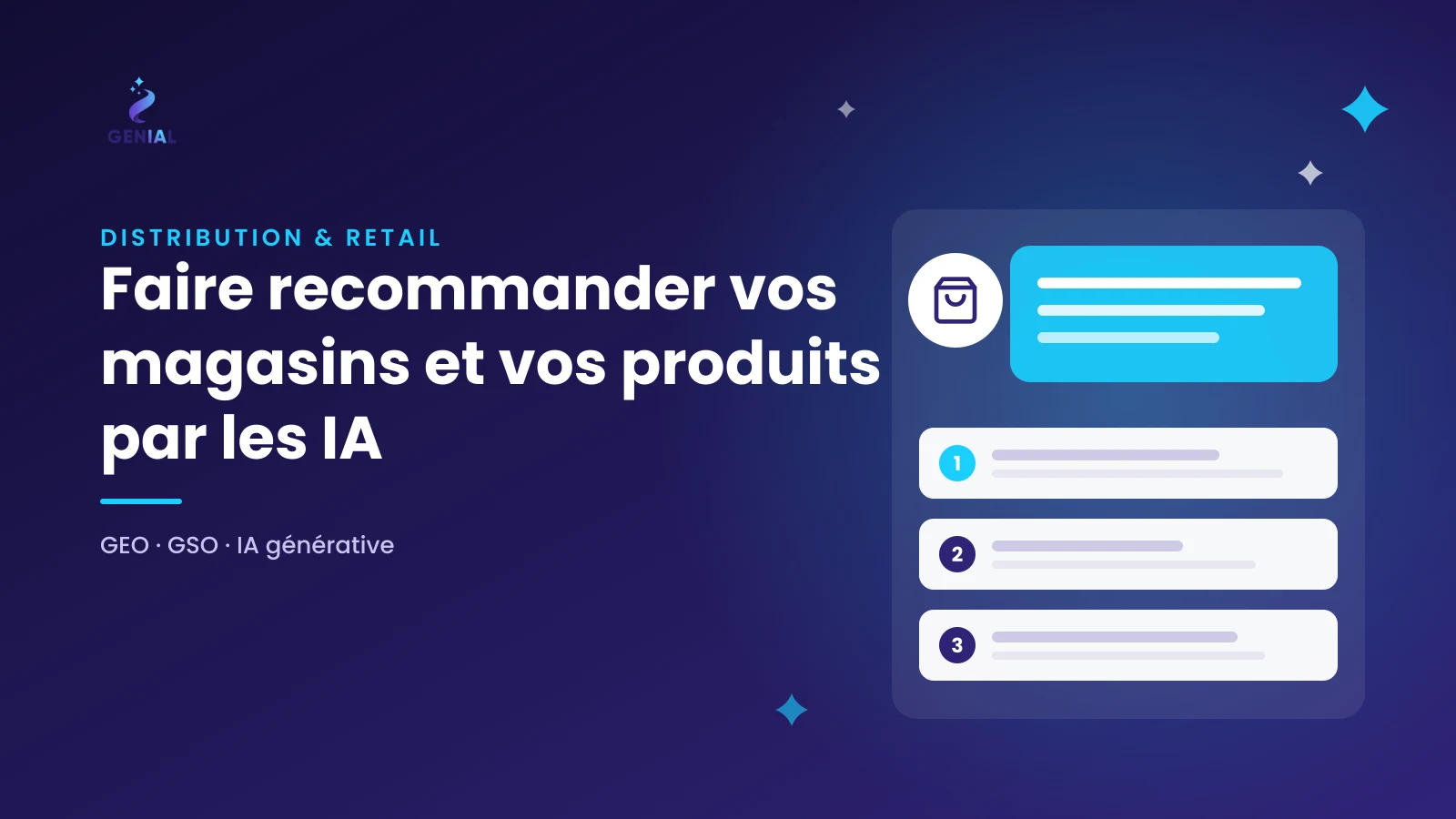 GEO et GSO dans le retail : faire recommander vos magasins par l'IA