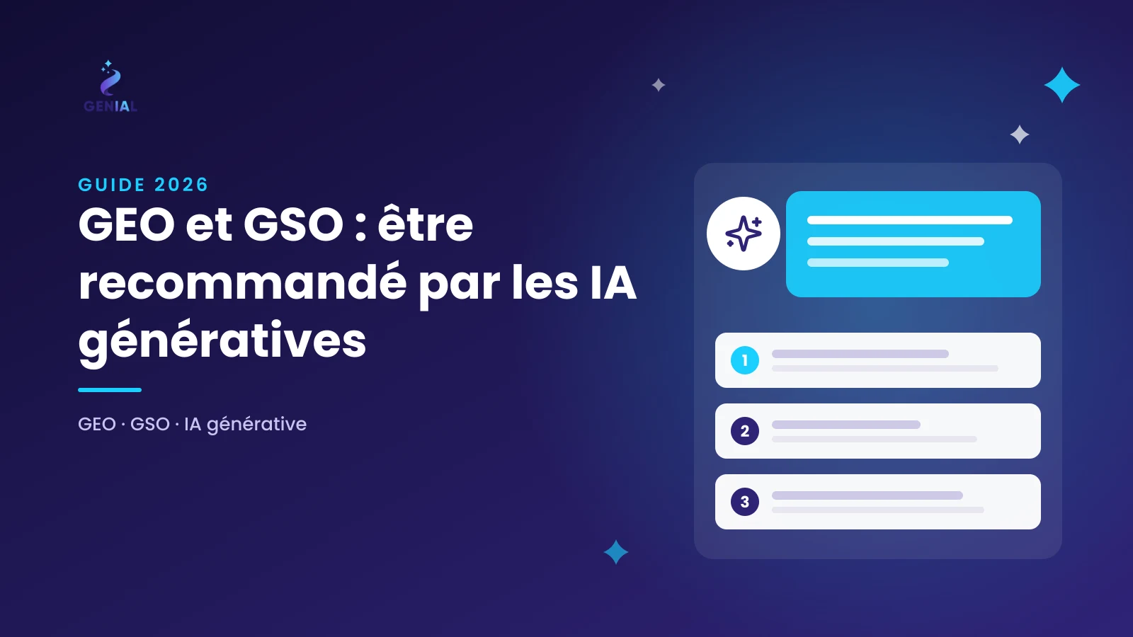 GEO et GSO : être recommandé par les IA (guide 2026)