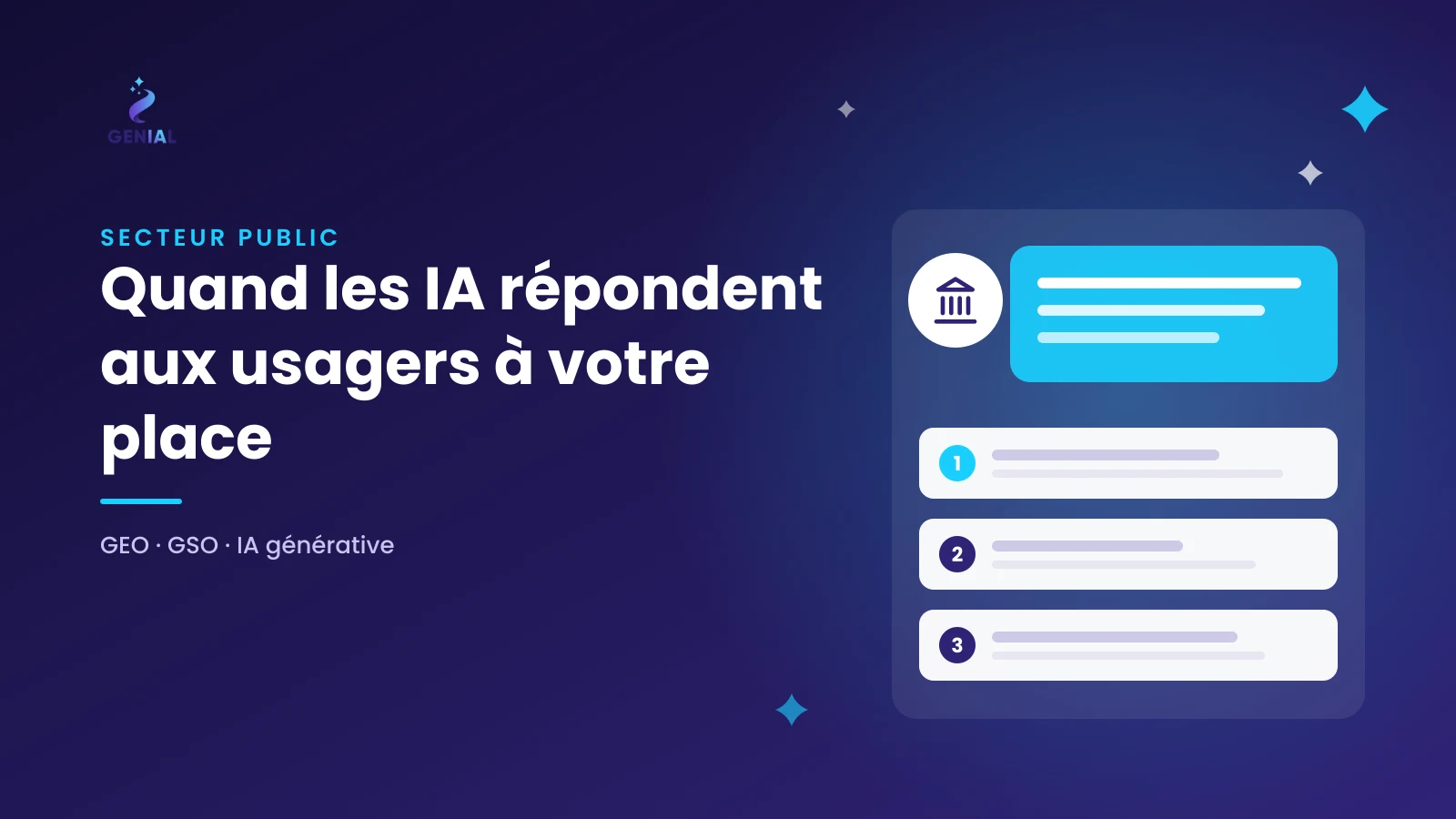 GEO et GSO dans le secteur public : quand l'IA répond aux usagers