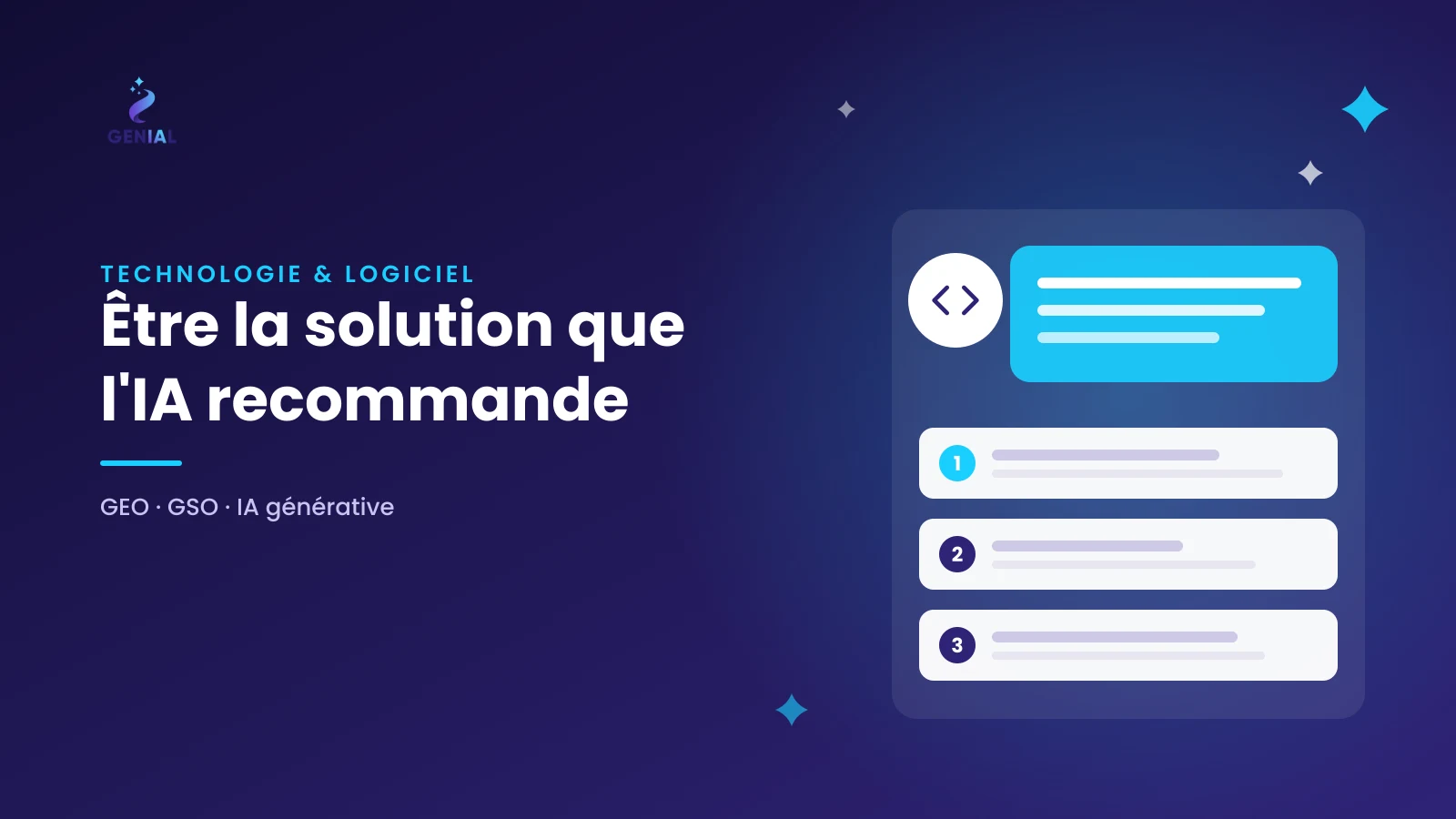 GEO et GSO pour les éditeurs de logiciels : être recommandé par l'IA